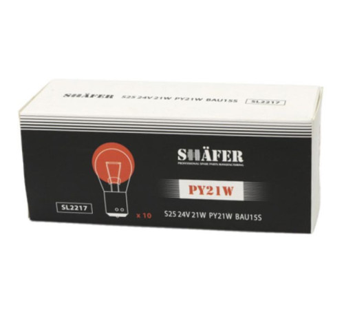 Автолампа SHAFER 24V21WPY21WBAU15S (SL2217)