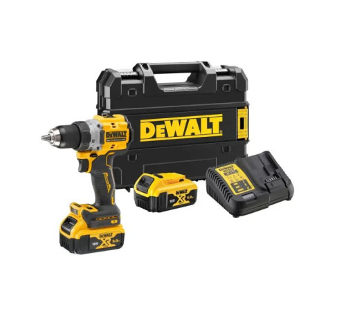 Шуруповерт DeWALT XR Li-Ion 18V 5Ah, 90 Нм, 0-650/0-2000 об/хв (DCD800P2T)