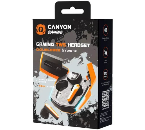 Навушники Canyon GTWS-2 Gaming Orange (CND-GTWS2O)