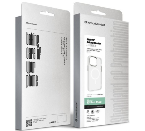 Чохол до мобільного телефона Armorstandart Unit MagSafe Apple iPhone 13 Pro Max Matte Clear Silver (ARM70461)