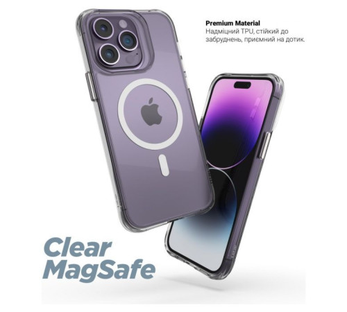 Чохол до мобільного телефона Armorstandart Clear Magsafe Apple iPhone 15 Pro Tansparent (ARM71051)