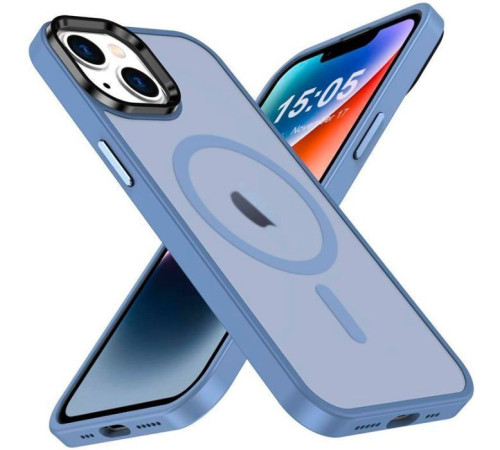 Чохол до мобільного телефона 2E Basic Apple iPhone 15 Pro Soft Touch MagSafe Cover Light Blue (2E-IPH-15PR-OCLS-LB)