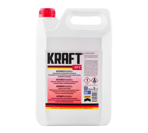 Антифриз KRAFT G12/G12+ -35 (червоний) 5л (KF110)