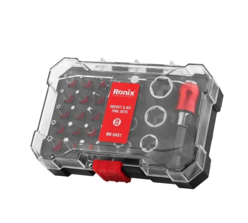 Набір інструментів Ronix головок і біт, 28 шт. (RH-5451)