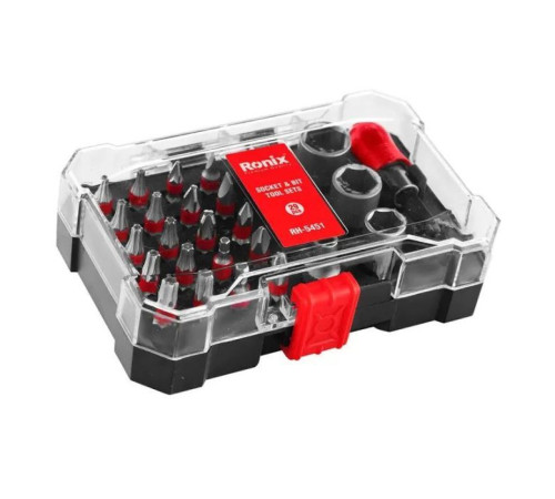 Набір інструментів Ronix головок і біт, 28 шт. (RH-5451)