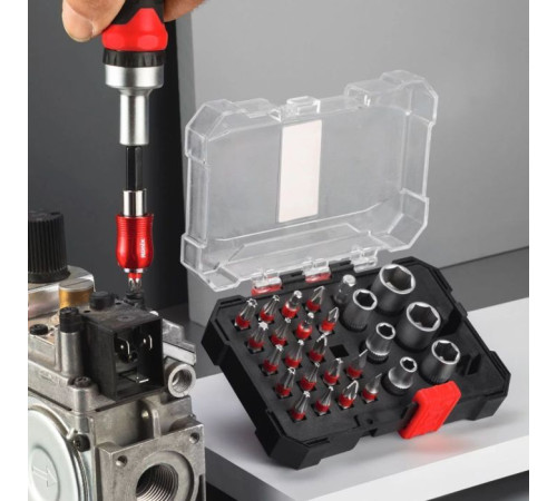 Набір інструментів Ronix головок і біт, 28 шт. (RH-5451)