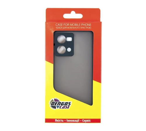 Чохол до мобільного телефона Dengos Kit for OPPO Reno 7 4g case + glass (Black) (DG-KM-32)