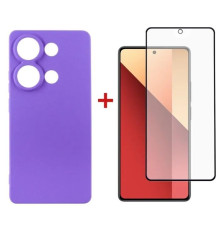Чохол до мобільного телефона Dengos Kit for Xiaomi Redmi Note 13 Pro 4G case + glass (Purple) (DG-KM-64)