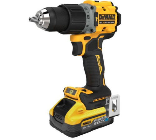 Шуруповерт DeWALT XR Li-Ion PowerStack 18 В, 2x5Ah, 90 Нм, 0-650/0-2000 об/хв, TSTAK (DCD805H2T)