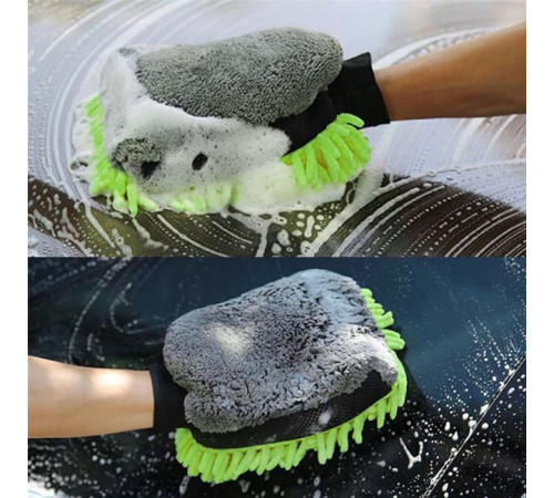 Автомобільна серветка ColorWay Рукавичка з мікрофібри для миття та полірування автомобіля, двостороння (CW-2417)