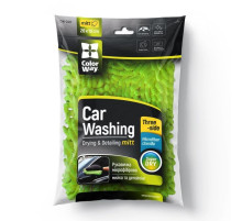 Автомобільна серветка ColorWay Рукавичка з мікрофібри для миття та полірування автомобіля, двостороння (CW-2417)
