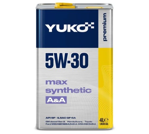 Моторна олива Yuko MAX SYNTHETIC A&A 5W-30 4л (4823110401521)