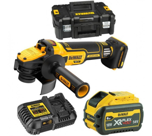 Шліфувальна машина DeWALT 18В XR Li-lon 6Ah, 125 мм, 3000-9000об/хв (DCG409VST1)