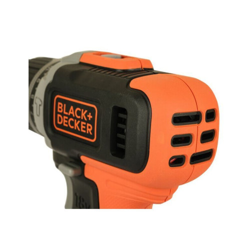 Шуруповерт Black&Decker 18 В, 1.5Ah, 45 Нм,0-360/0-1400 об/мин, 21000 уд/мин, 1.3 кг (BCD003C1)