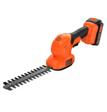 Кущоріз Black&Decker 18 В, 2Ah, насадки- 20 см/8 мм, 10 см/18 мм, (BCSS18D1)