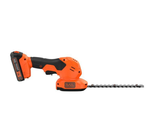 Кущоріз Black&Decker 18 В, 2Ah, насадки- 20 см/8 мм, 10 см/18 мм, (BCSS18D1)