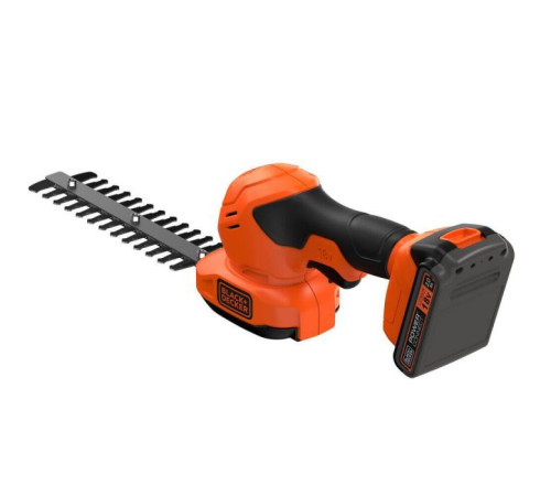 Кущоріз Black&Decker 18 В, 2Ah, насадки- 20 см/8 мм, 10 см/18 мм, (BCSS18D1)