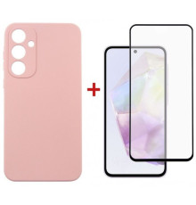 Чохол до мобільного телефона Dengos Samsung Galaxy A35 5G + Glass Pink (DG-KM-91)