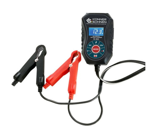 Зарядний пристрій для автомобільного акумулятора Konner&Sohnen Auto Welle KS-B2A з роз'ємом SAE, 230В, 6/12/12,8В, 2А (KS-B2A)