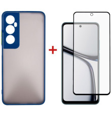 Чохол до мобільного телефона Dengos Realme C65 + Glass Blue (DG-KM-94)