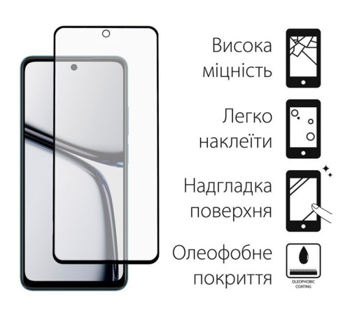 Чохол до мобільного телефона Dengos Realme C65 + Glass Blue (DG-KM-94)