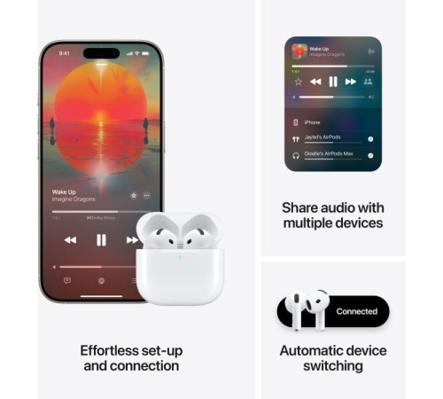 Навушники Apple AirPods 4 (MXP63ZE/A)