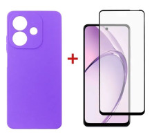 Чехол для мобильного телефона Dengos Oppo A3 Carbon + glass (Purple) (DG-KM-113)