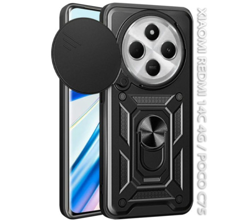 Чохол до мобільного телефона BeCover Military Xiaomi Redmi 14C 4G / Poco C75 Black (712489)
