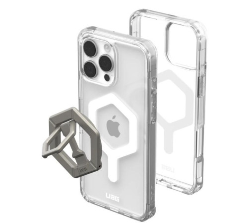 Чохол до мобільного телефона UAG Apple iPhone 16 Pro Max Plyo MagSafe Ice White/Titanium Stand (1144811BV01)