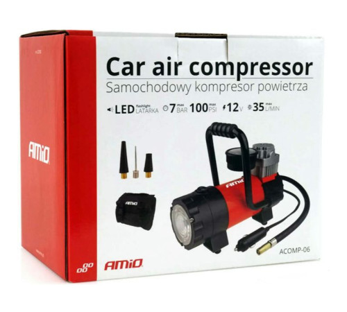 Автомобильный компрессор AMiO HQ LED ACOMP-06 (02180)