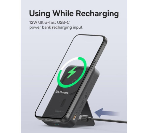 Батарея універсальна Baseus MagPro 5000mAh 20W, Black (PPCXZ05) (P10064100122-00)