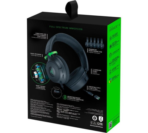 Навушники Razer Kraken V4 X Black (RZ04-05180100-R3M1)