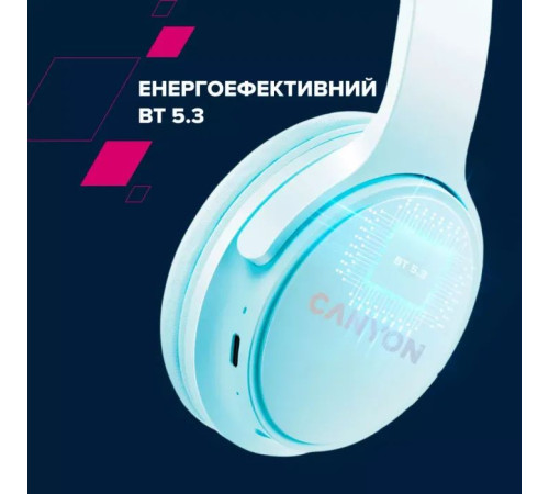 Наушники Canyon OnRiff 4 Bluetooth Blue (CNS-CBTHS4BL)