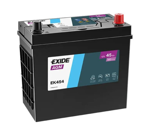 Акумулятор автомобільний EXIDE START-STOP AGM 45Ah ASIA Ев (-/+) (380EN) (EK454)