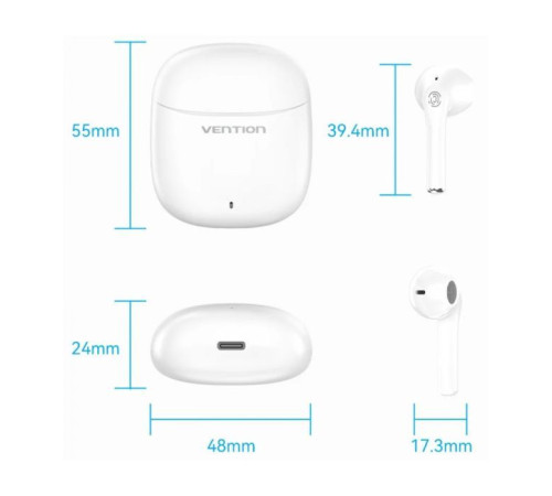 Навушники Vention Elf Earbuds E02 White (NBGW0)