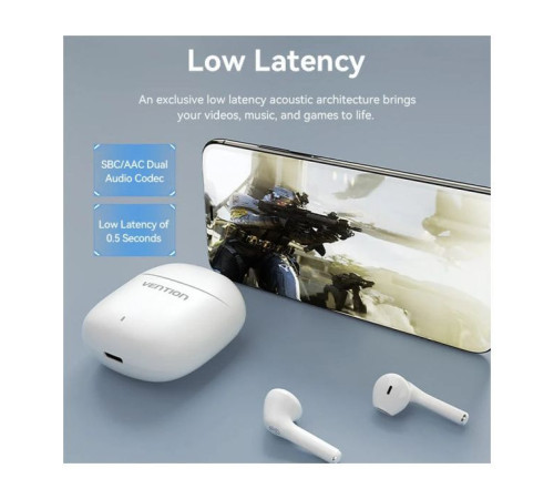 Навушники Vention Elf Earbuds E02 White (NBGW0)