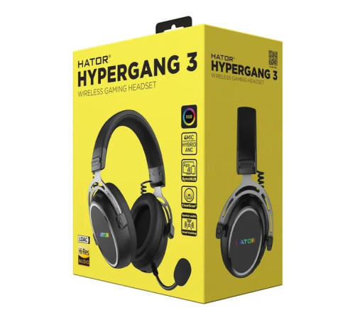 Навушники Hator Hypergang 3 Wireless Black (ESH55)