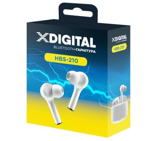 Навушники X-Digital HBS-210 White (HBS-210W)
