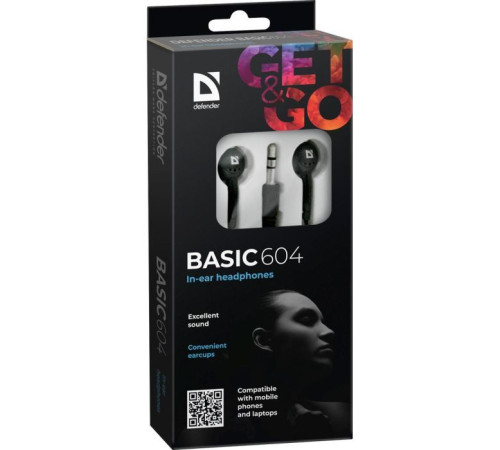 Навушники Defender Basic 604 Black (63604)