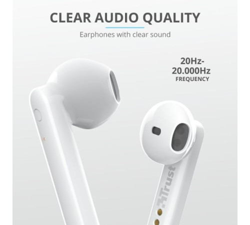 Навушники Trust Primo Touch True Wireless Mic White (23783)