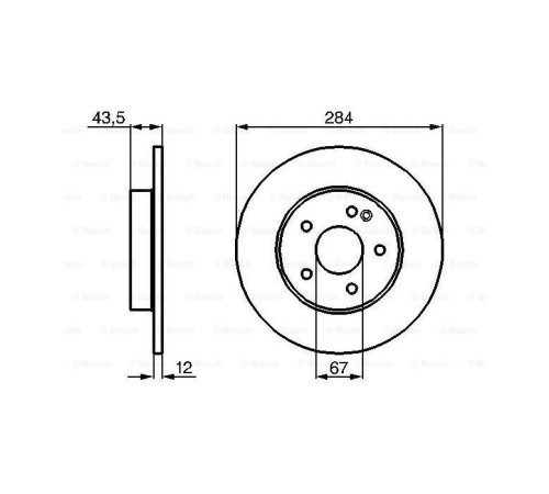 Гальмівний диск Bosch 0 986 478 262