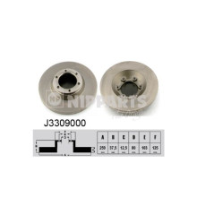 Гальмівний диск Nipparts J3309000