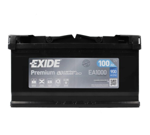 Акумулятор автомобільний EXIDE PREMIUM 100A (EA1000)