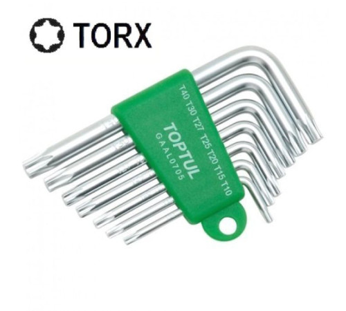 Набір інструментів Toptul ключів TORX Г-обр. T10-T40 7од. (GAAL0705)