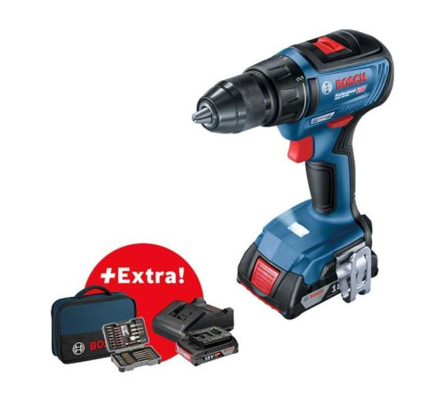 Шуруповерт Bosch GSR 18 V-50, 2*2 Ач, ЗП, кейс (0.601.9H5.004)