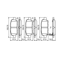 Тормозные колодки Bosch 0986494861