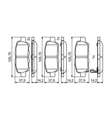 Гальмівні колодки Bosch 0986494861