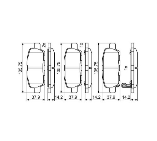 Гальмівні колодки Bosch 0986494861