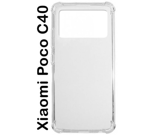 Чохол до мобільного телефона BeCover Anti-Shock Poco C40 Clear (707890)