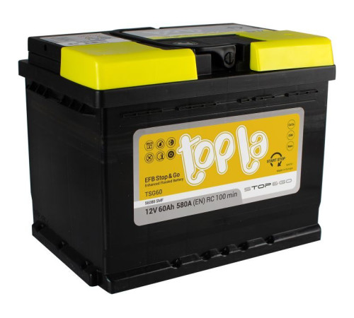 Акумулятор автомобільний Topla 60 Ah/12V EFB Euro (112 060)